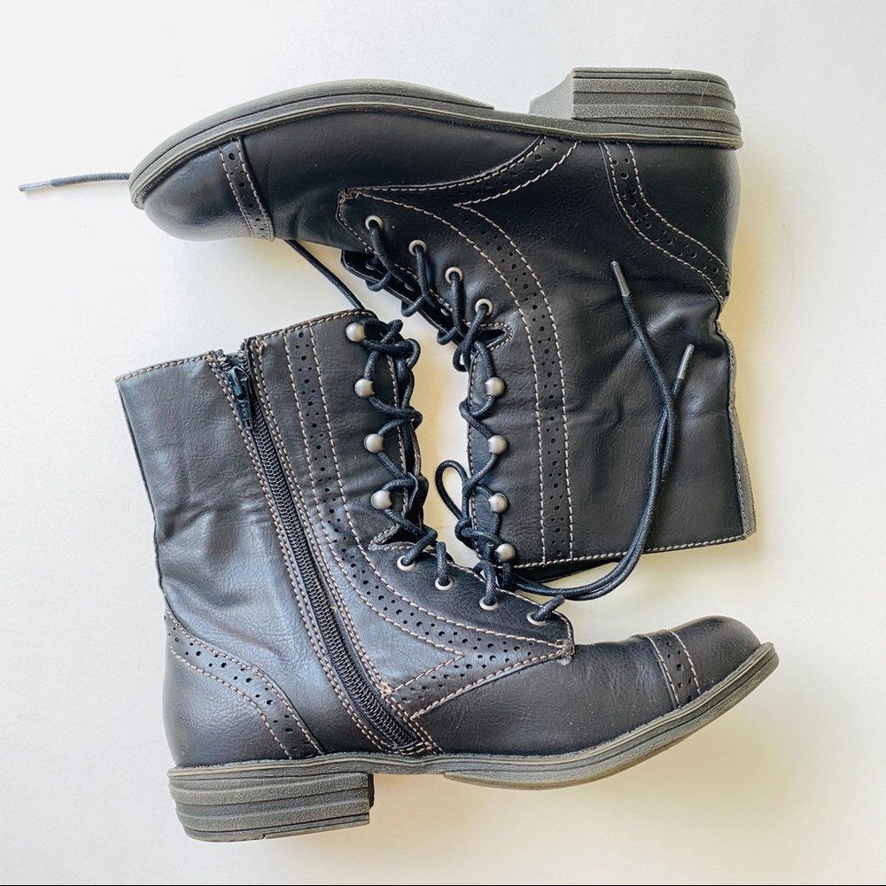 Zip Up Combat Boots